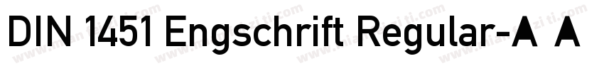 DIN 1451 Engschrift Regular字体转换